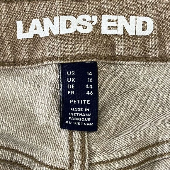Lands End Jeans 14P Tan Brown Denim NWOT - Picture 9 of 11